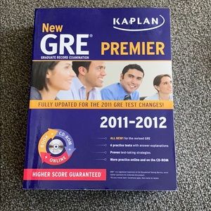New KAPLAN GRE PREMIER Test Prep Book without CD.